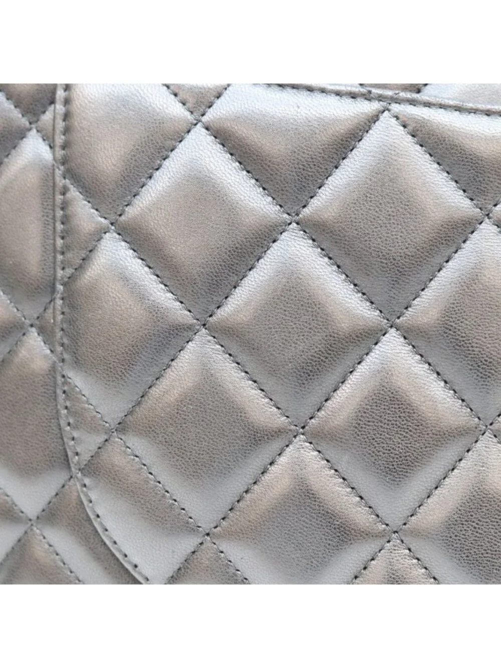 Chanel Black Lamb Silver Single Flap Maxi Quilted 34